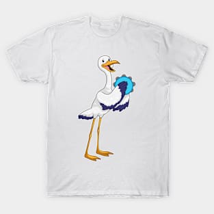 Stork as Musician with Tambourine T-Shirt